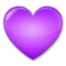 Purple Heart emoji on LG